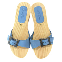 Sundance Leather Clogs 36 Wooden Sandals Shoes Spain