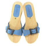 Sundance Leather Clogs 36 Wooden Sandals Shoes Spain