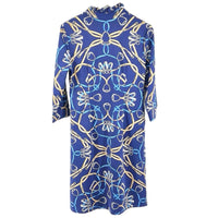 J Mclaughlin Equestrian Dress S Shift Midi Stretchy 3/4 Sleeve Horse