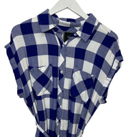 Rails Flannel Mini Dress Small Plaid Checker Shirt Short Sleeve