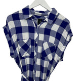Rails Flannel Mini Dress Small Plaid Checker Shirt Short Sleeve