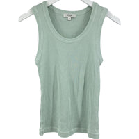 Agolde Poppy Tank Top XS Seafoam Ribbed Stretchy Green