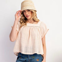 Easel Cotton Voile Top
