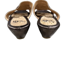 Söfft Brown Leather Beaded Sandals Size 9M Radella Shoes Slides