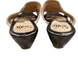 Söfft Brown Leather Beaded Sandals Size 9M Radella Shoes Slides