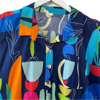 Uncle Frank Modern Mexicana Dress XL Cotton Colorful Abstract Shapes