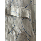 FDJ White Hearts Button Up Shirt Sz 12 Blouse