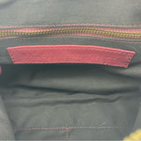Wanderers Marseilles Woven Crossbody Clutch Leather Bag Burgundy Classic