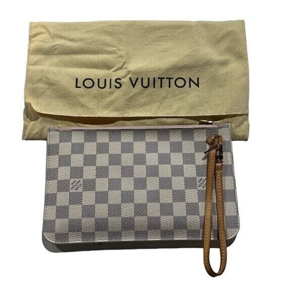 Louis Vuitton Pochette Damier Azur MM Wrist Strap Wristlet