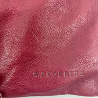 Wanderers Marseilles Woven Crossbody Clutch Leather Bag Burgundy Classic