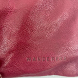 Wanderers Marseilles Woven Crossbody Clutch Leather Bag Burgundy Classic